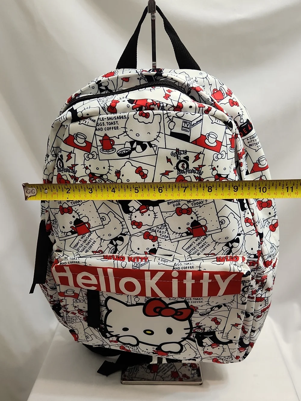 Hello Kitty All-over Print Red White Backpack